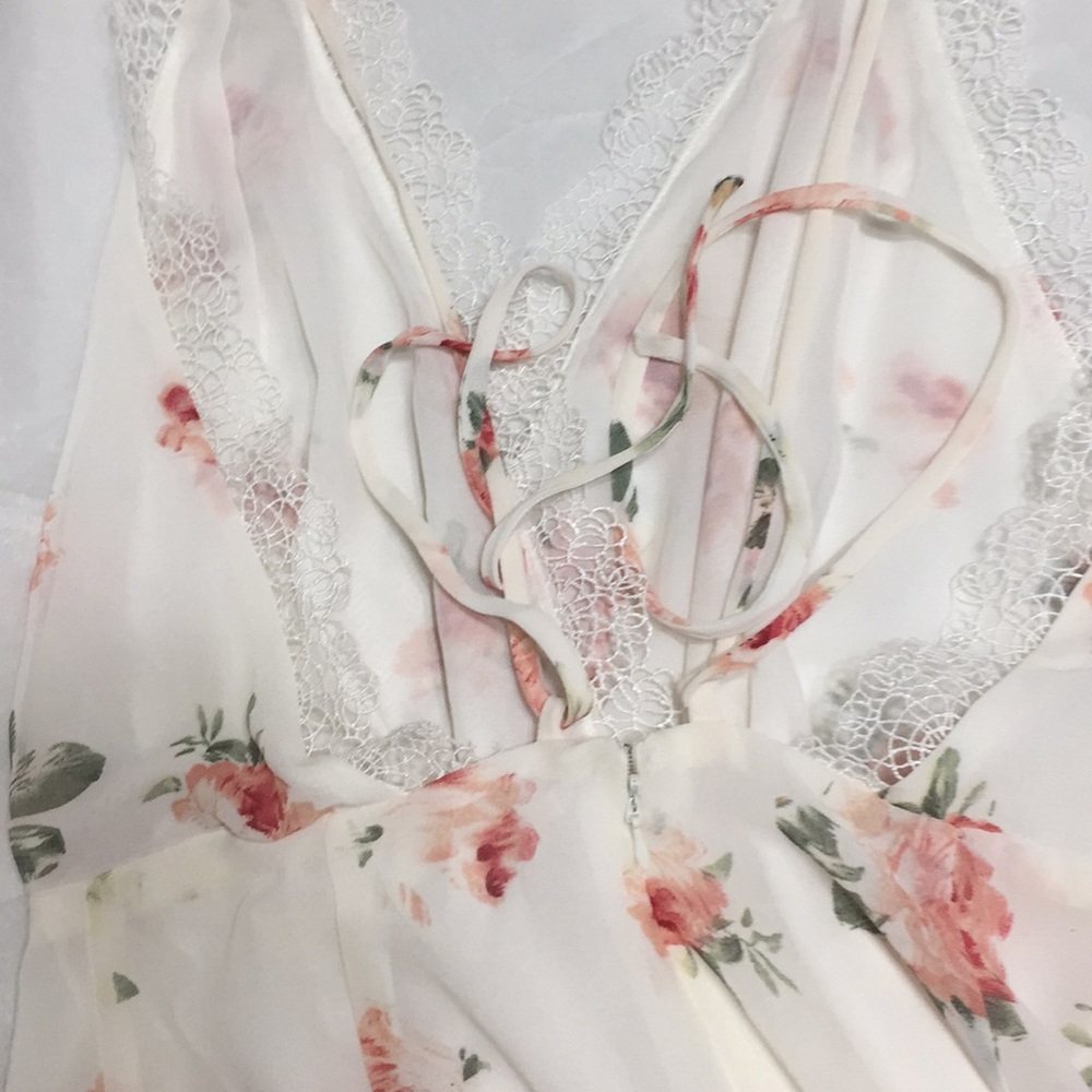 NWOT COTTON CANDY LA BOHO FLORAL LACE MAXI DRESS S - Picture 13 of 16
